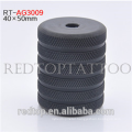 40*50mm Durable Handle Grip Non-slip with Knurling for Tattoo Equipment Machine Plastic Black